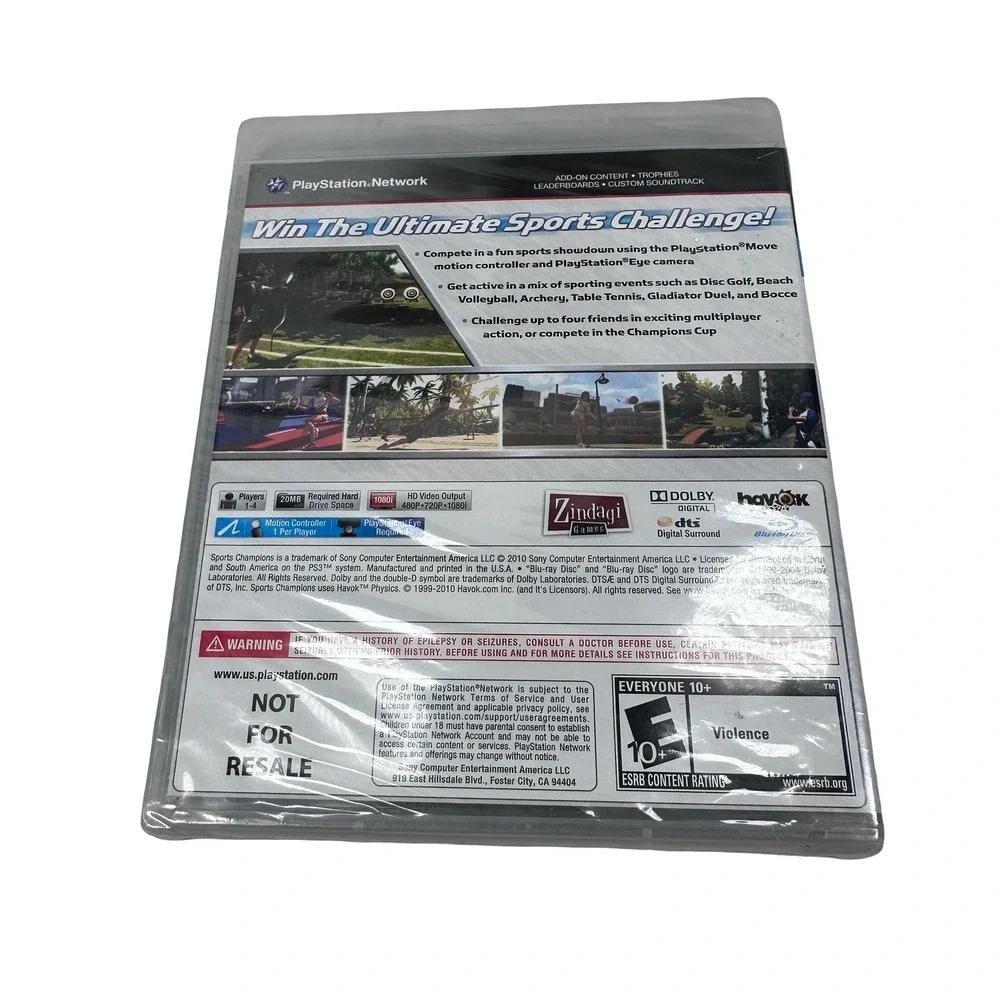 Sports Champions Sony PS3 PlayStation 3 Move Required Factory Sealed NFR New